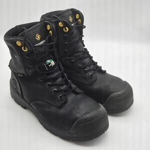 Terra Paladine Mens 7 Waterproof 8" Leather Workboot Composite Toe Metatarsil...